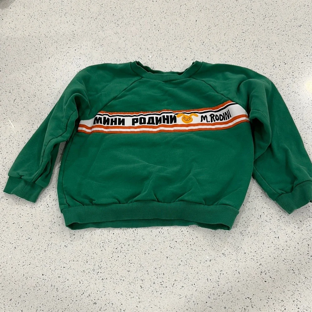 EUC Mini Rodini Green M.Rodini Sweatshirt - Picture 1 of 3